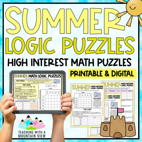 Summer Seasonal Logic Puzzle COVER scaled