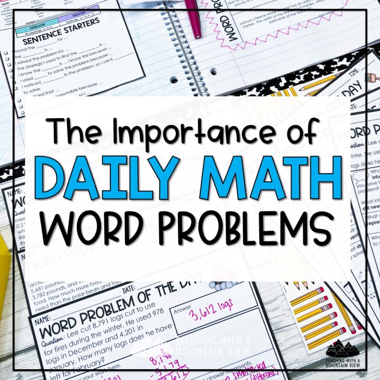 The Importance of Daily Math Word Problems