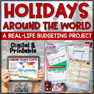 Holidays Around the World Math Project | Christmas Around the World Math