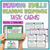 Reading Skills Reading Response Task Cards