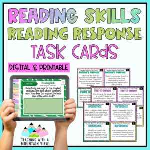 Reading Skills Reading Response Task Cards