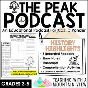 History Podcasts for Reading and Listening Comprehension Practice | Worksheets