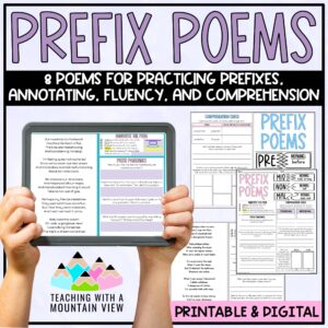 Prefix Poems for Fluency and Reading Skills