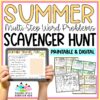 Summer Math Multi-Step Word Problem Scavenger Hunt