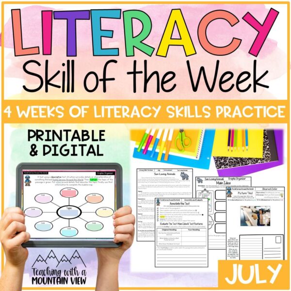 JULY Literacy Skill of the Week COVER