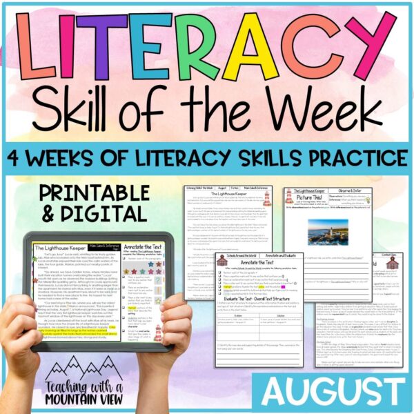 Literacy Skill of the Week AUGUST COVER