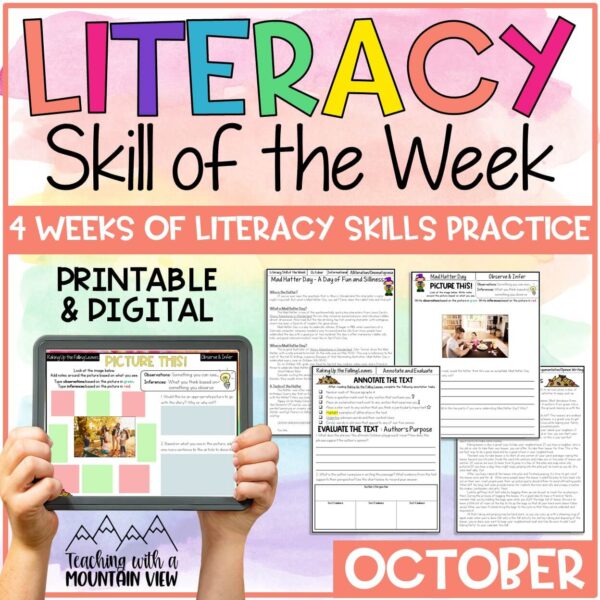 Literacy Skill of the Week OCTOBER COVER