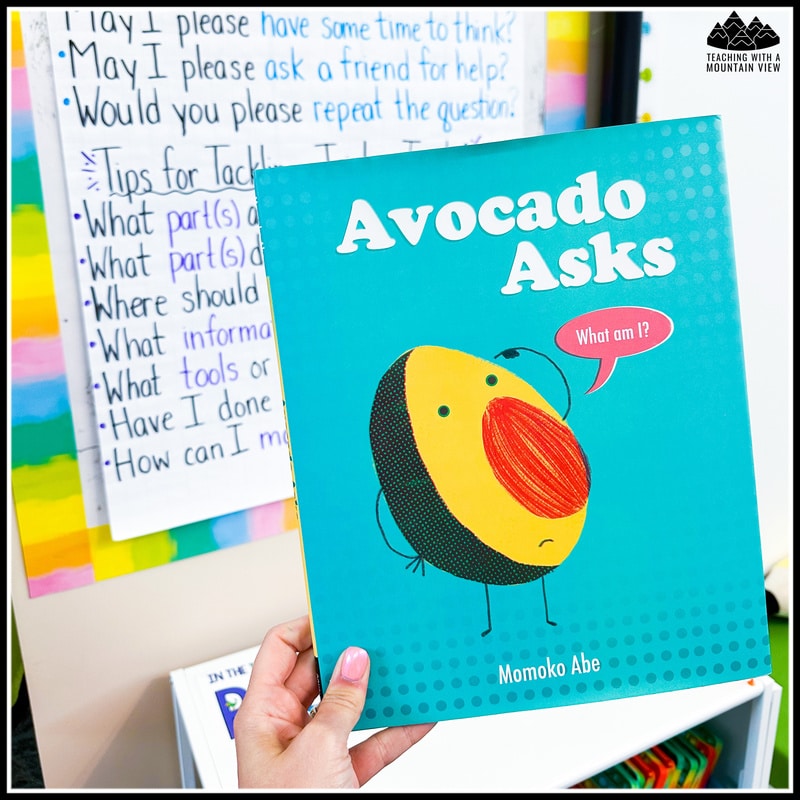 Avocado Asks picture book for teaching questioning