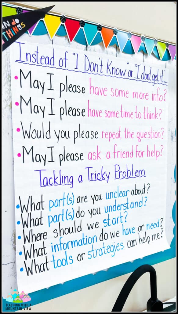 I don't know anchor chart as part of 7 Steps to a Language-Rich Classroom