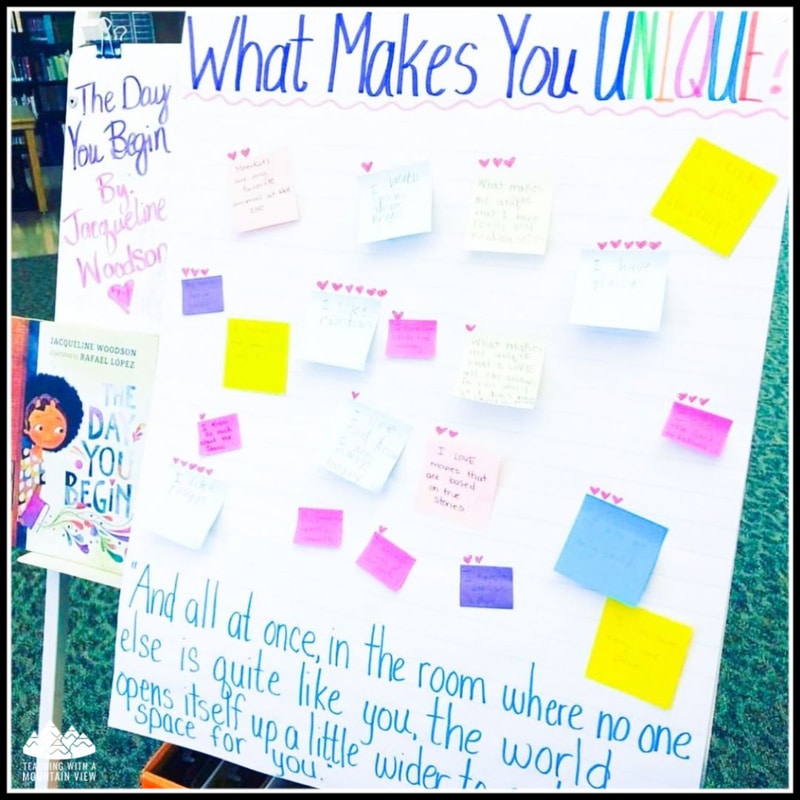 The Day You Begin picture book morning meeting lesson