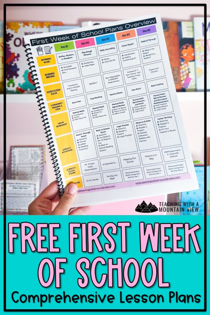 These FREE first week of school plans will help you build community and set the groundwork for classroom management and your routines all year.