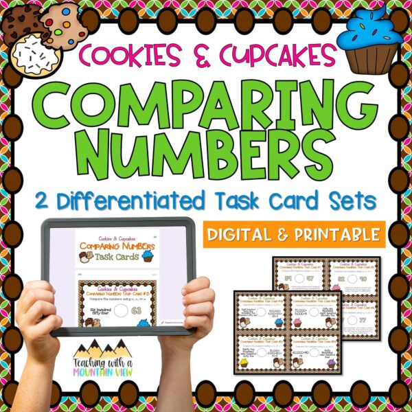 Comparing Number Task Cards Cover