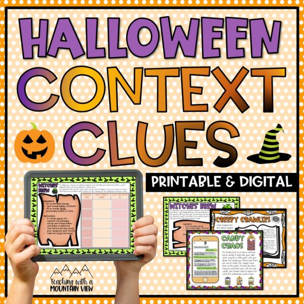 Halloween Context Clues Activity Cover scaled