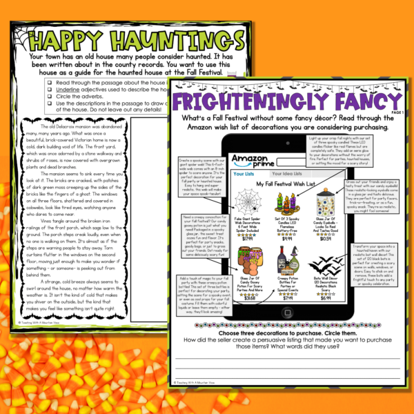 Halloween Reading Project Mockup2