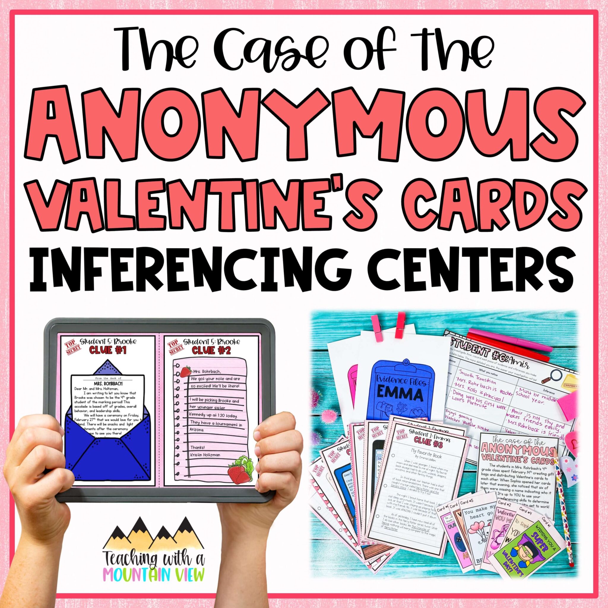 Valentine's Day Inference Centers Activity Teaching with a Mountain View