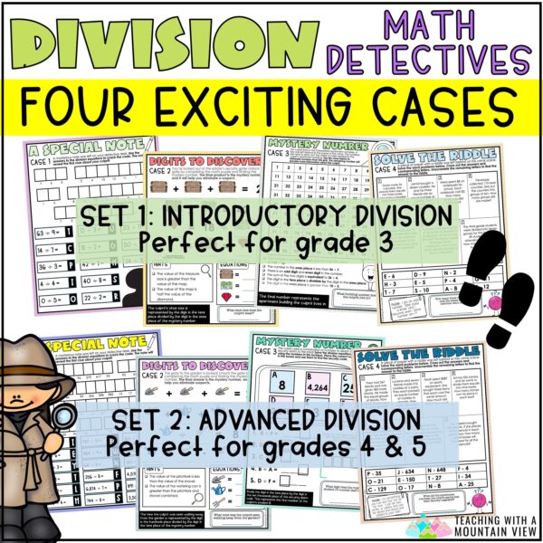 Division Math Detectives Mystery Puzzles | Critical Thinking Activities - Image 3