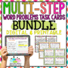 Multi-Step Word Problems Task Card BUNDLE