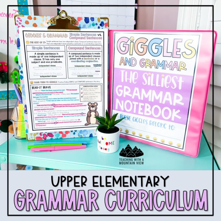 "Giggles and Grammar" is the BEST grammar curriculum that engages students in meaningful, systematic grammar lessons and helps students LOVE learning grammar skills.