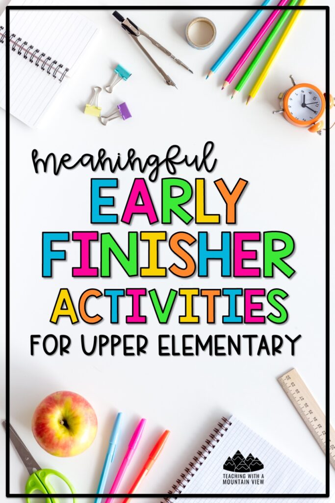 Learn how to organize meaningful early finisher activities that cater to diverse student needs, promote independence, promote critical thinking, and encourage student growth.