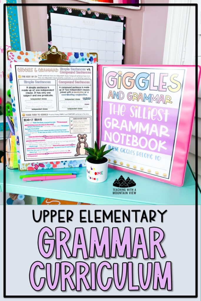 "Giggles and Grammar" is the BEST grammar curriculum that engages students in meaningful, systematic grammar lessons and helps students LOVE learning grammar skills. 