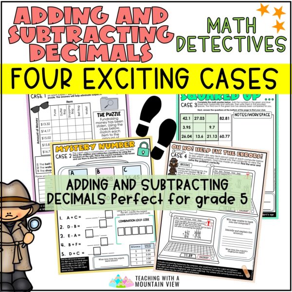 Adding and Subtracting Decimals Mystery Math Detectives Thumbnails2 scaled