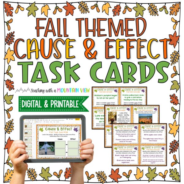 Fall Cause Effect Task Cards Cover scaled