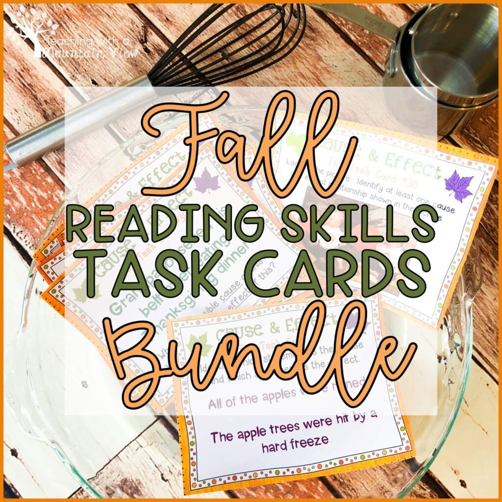 Homepage 31 Thanksgiving Reading Skills Task Cards for Reading Comprehension