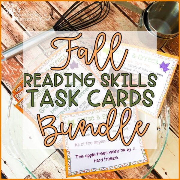 Fall Reading Skills Task Card Bundle