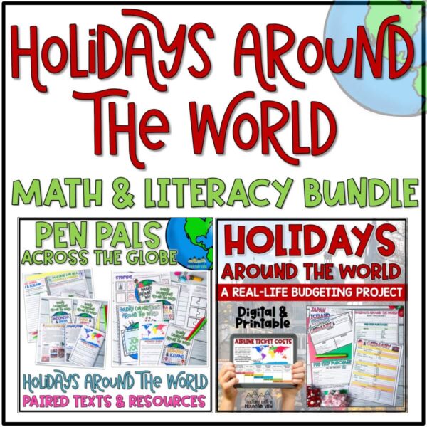 Holidays Around the World | Christmas Around the World Math and Literacy Bundle