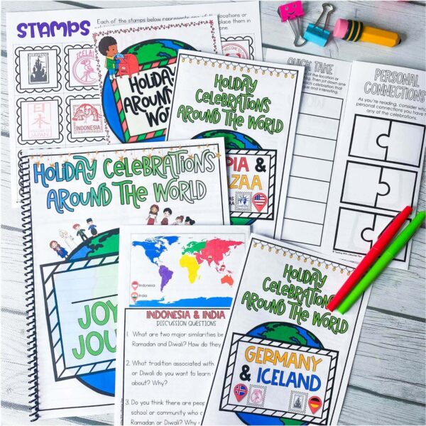 Holidays Around the World | Christmas Around the World Math and Literacy Bundle - Image 2