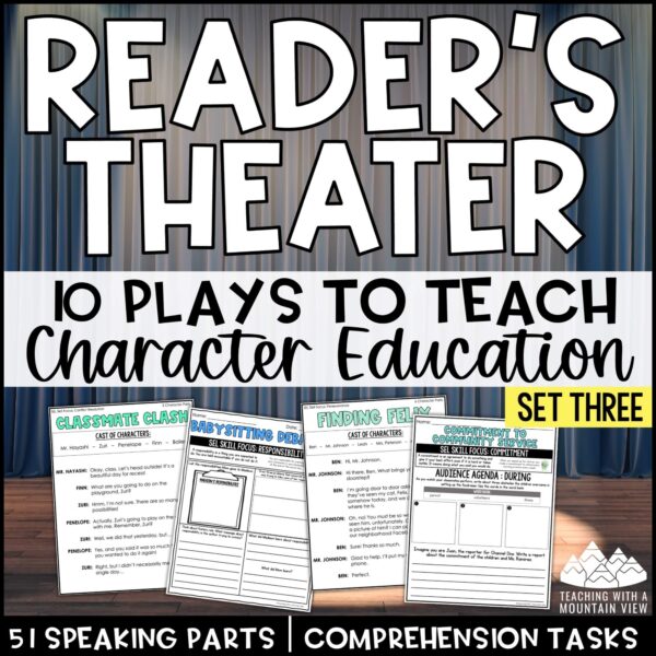 SET THREE Character Education Readers Theater Scripts Cover