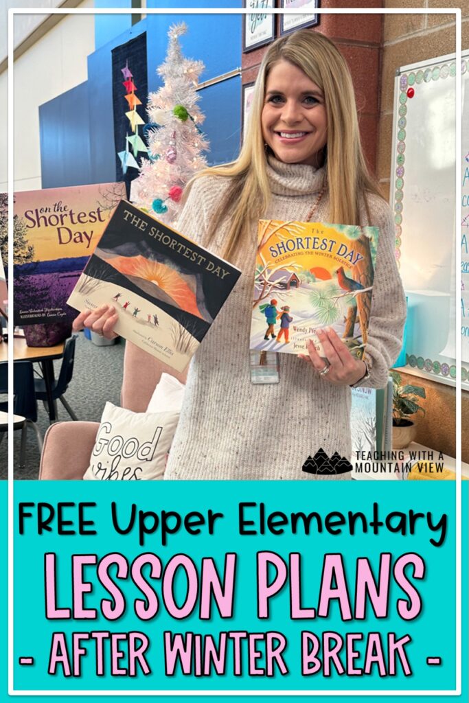 Download my free upper elementary lesson plans for after winter break now so that you can spend your winter break relaxing instead of prepping for January.