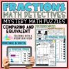 Comparing and Equivalent Fractions Math Detectives Mystery | Critical Thinking