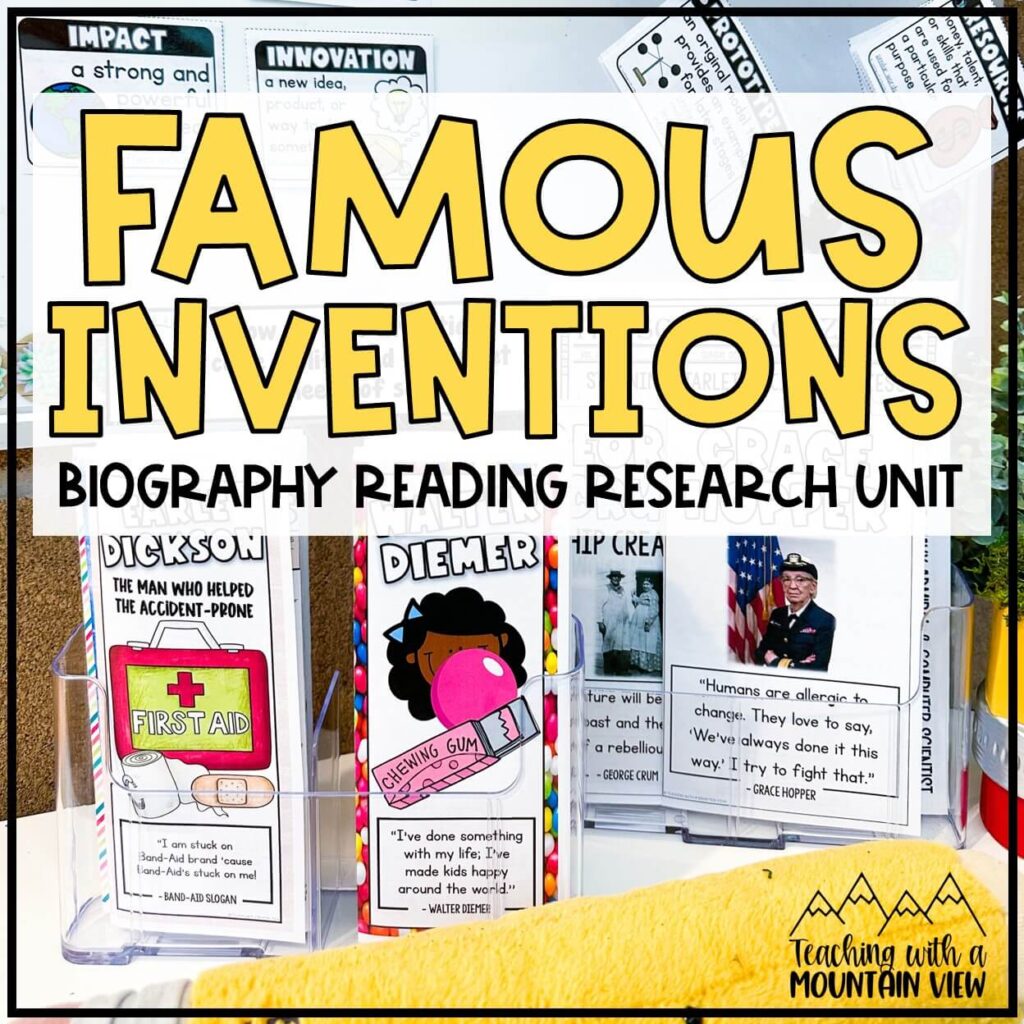 Anchor Charts 41 Famous Inventors | Biography Reading and Research Unit