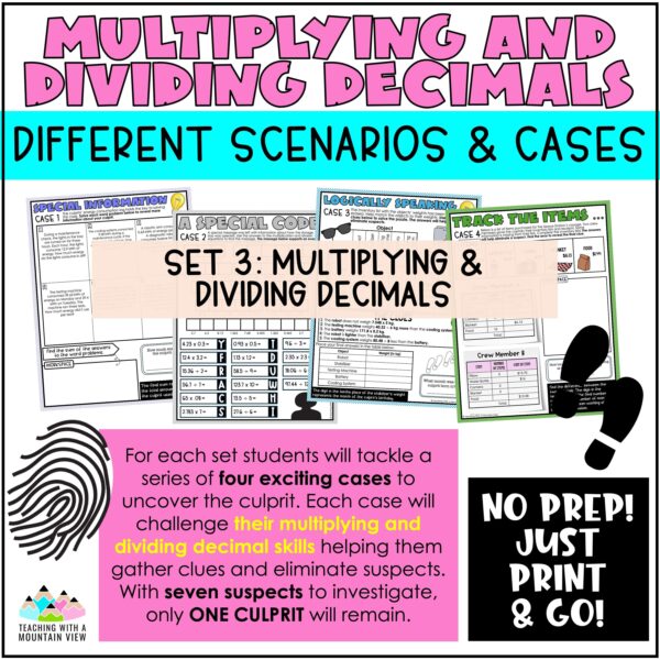 Multiplying and Dividing Decimals Math Detectives Mystery | Critical Thinking - Image 4