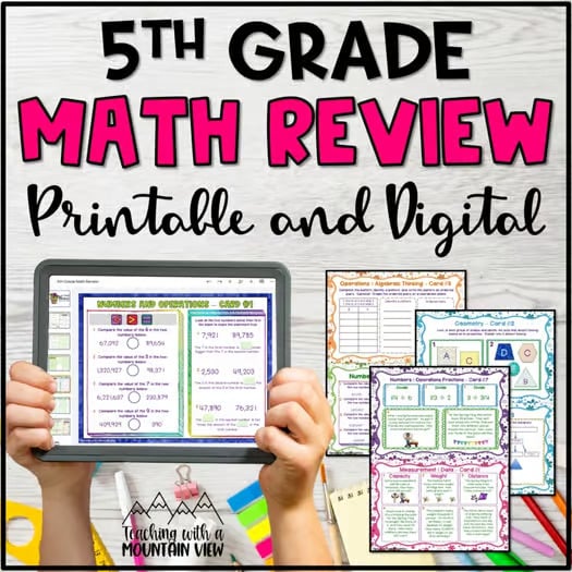 5th grade math test prep