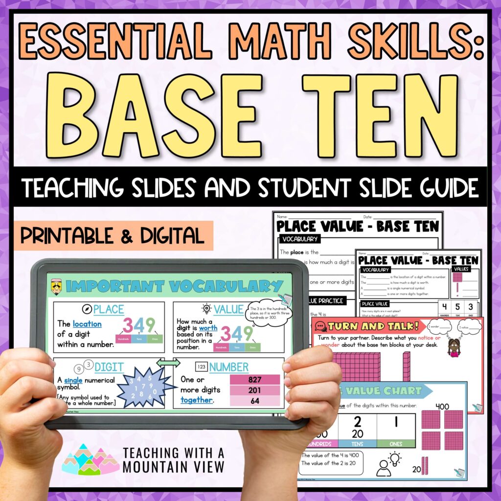 Base Ten Place Value Math Lesson | Teaching Slides and Guide - Teaching ...