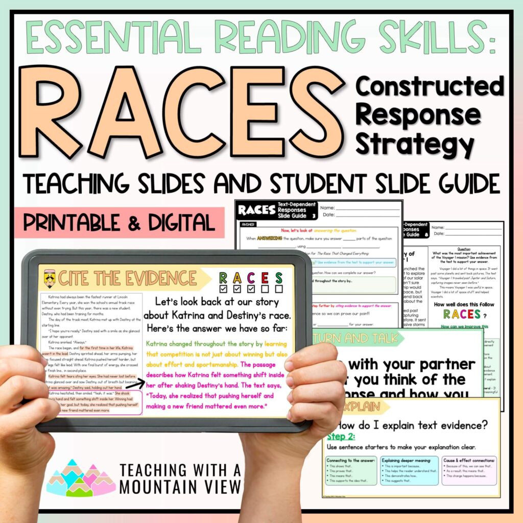 RACES Constructed Response Lesson | Slideshow & Lessons | Text ...