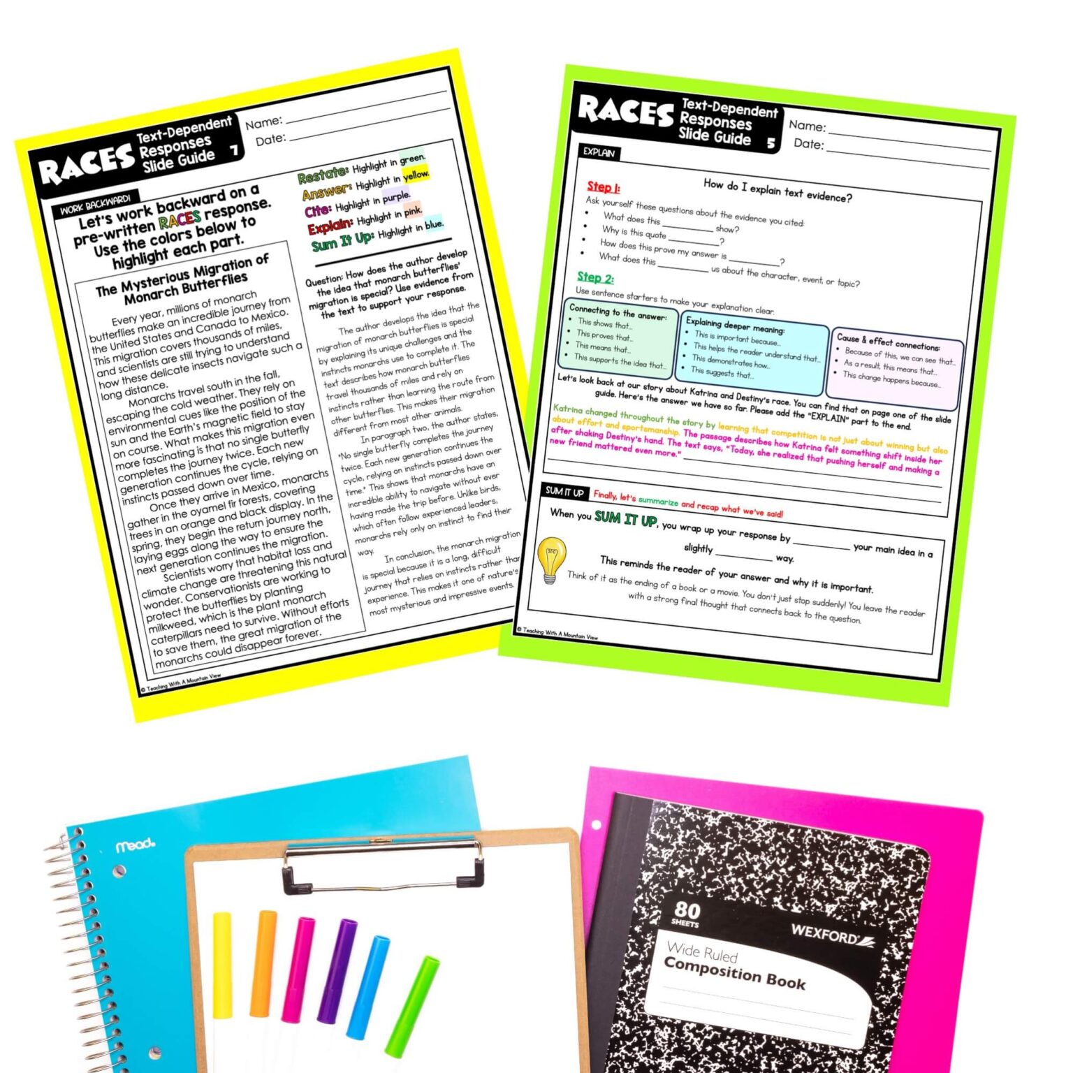 RACES Constructed Response Lesson | Slideshow & Lessons | Text ...