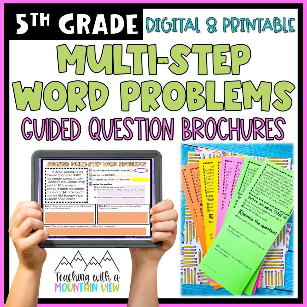 5th Grade Multi-Step Word Problems - Teaching with a Mountain View