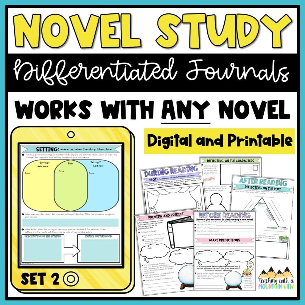 Get Inspired 43 Novel Study Journal for Any Novel