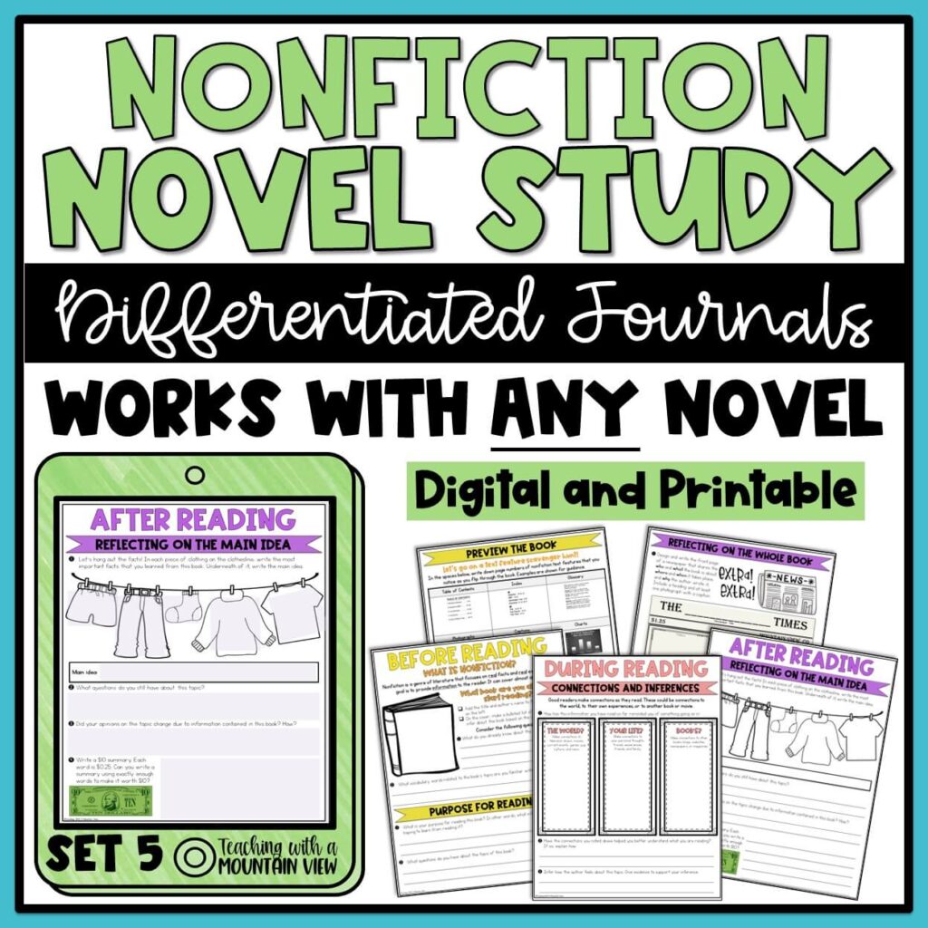 Get Inspired 44 Nonfiction Novel Study