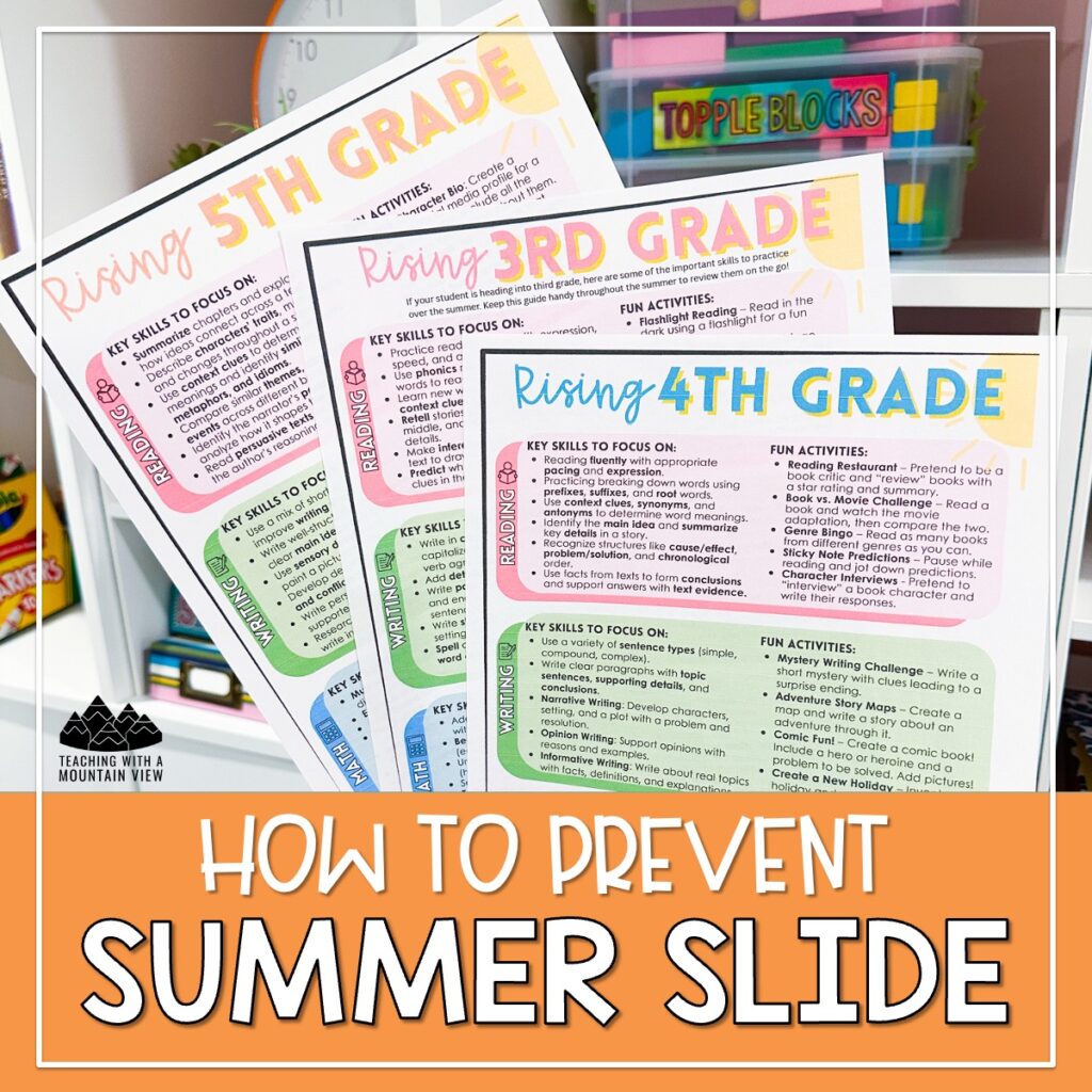 My best tips for how to prevent summer slide with a strategic blend of reading and math activities. It IS possible to turn the summer months into a period of growth!
