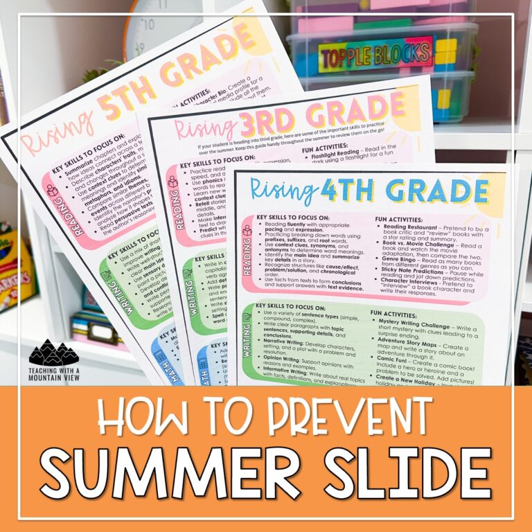 My best tips for how to prevent summer slide with a strategic blend of reading and math activities. It IS possible to turn the summer months into a period of growth!