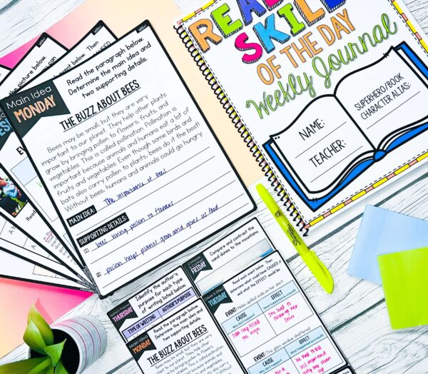 Reading Skill of the Day | Comprehension Spiral Review 2nd and 3rd Grade - Image 2