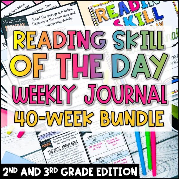 Reading Skill of the Day | Comprehension Spiral Review 2nd and 3rd Grade