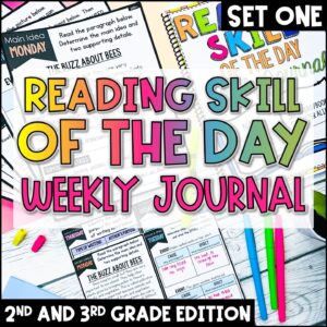 Reading Skill of the Day Weekly | Spiral Review Morning Work for 2nd 3rd Grade