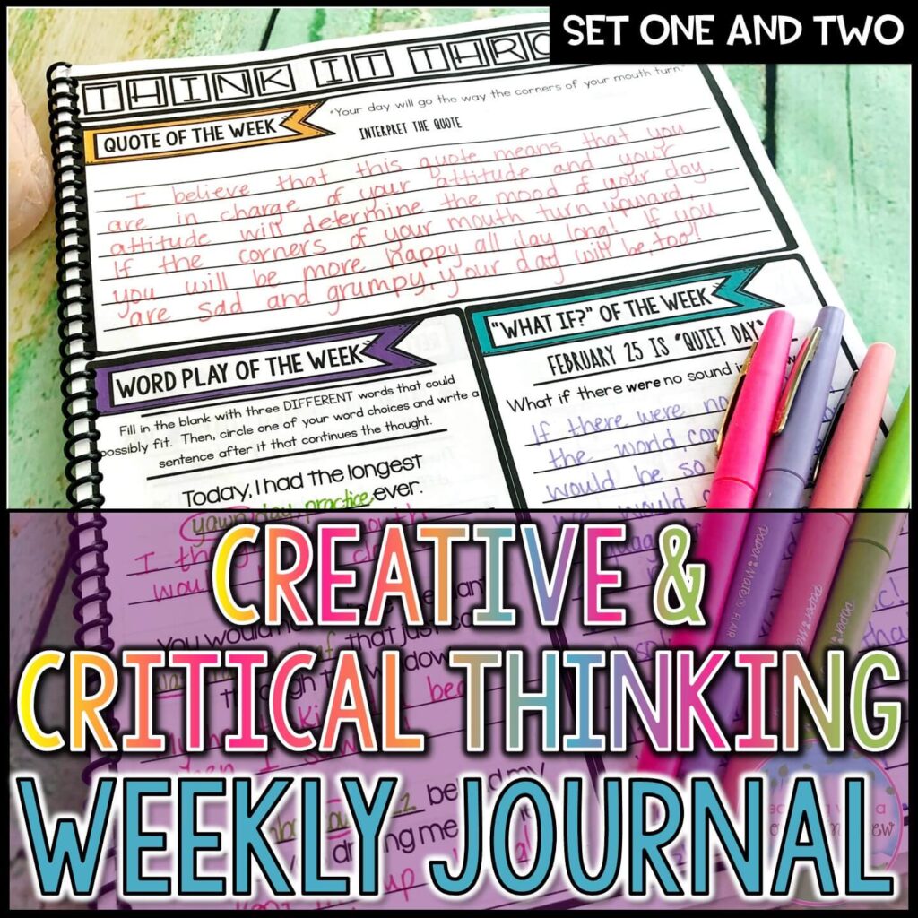 Homepage 15 Morning Work Journal or Bell Ringers | Think It Through for Critical Thinking