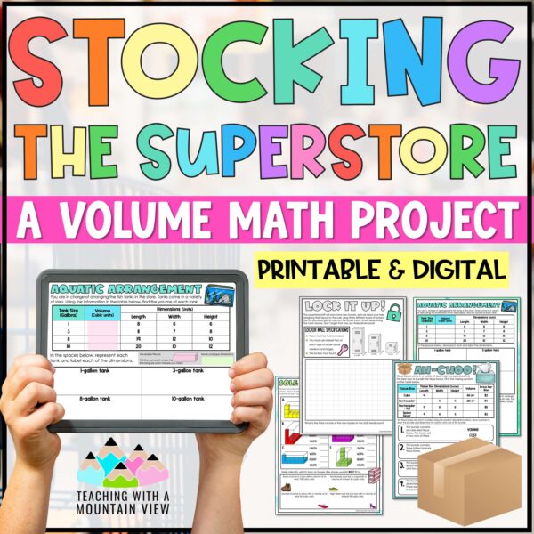 Volume Math Project | Real-World Upper Elementary Volume Activities