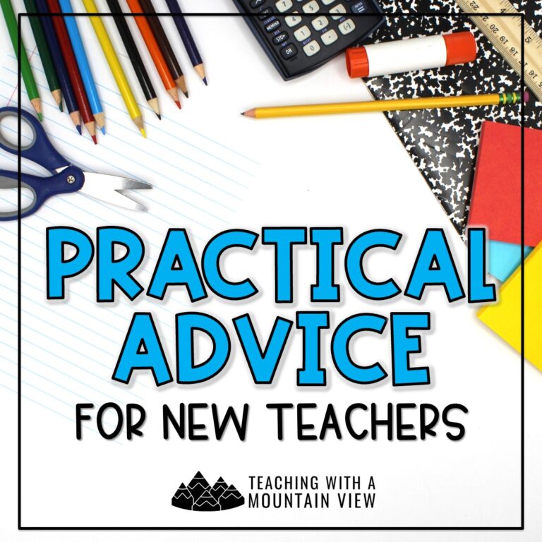 This blog post is PACKED with practical advice for new teachers, straight from experienced upper elementary teachers who have been exactly where you are.